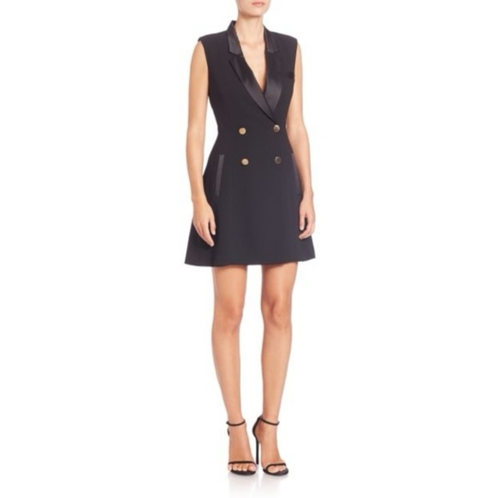 ABS Dual Breasted Tuxedo Dress